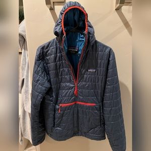 Patagonia Navy Nanopuff Bivy Pullover- men's xs